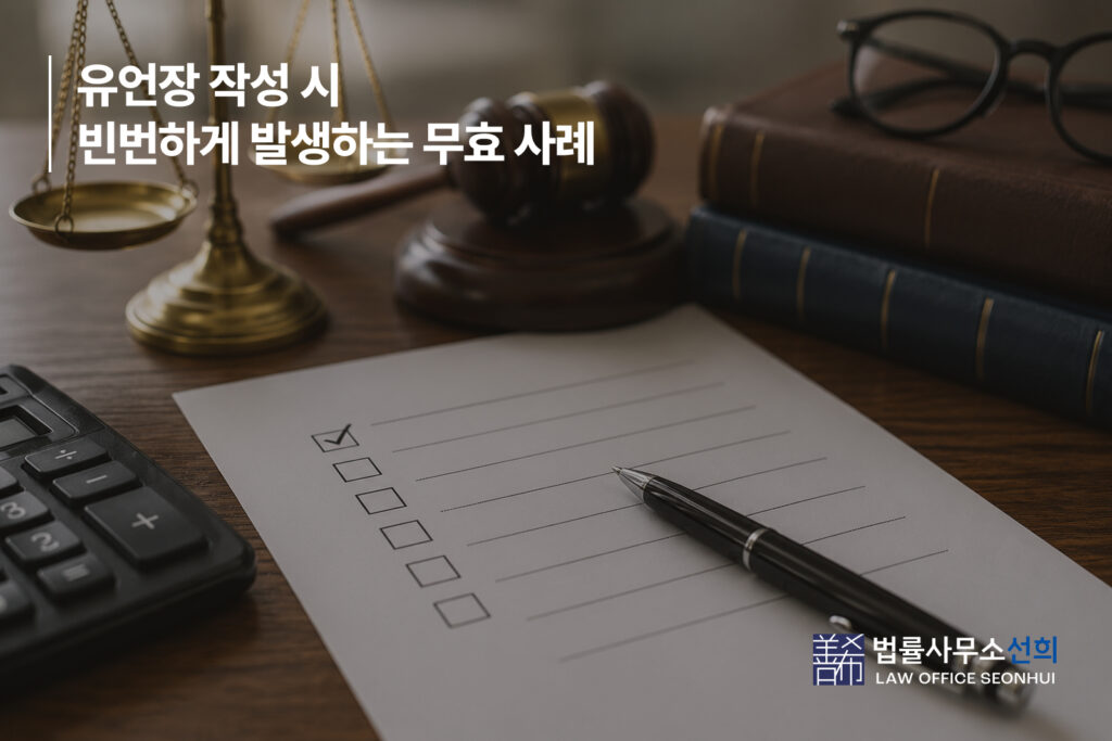 유언장 작성 시 빈번하게 발생하는 무효 사례